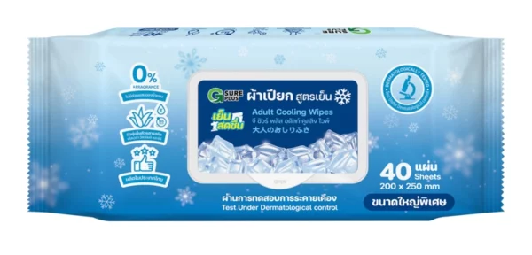 จี ชัวร์ พลัส ผ้าเปียก สูตรเย็น